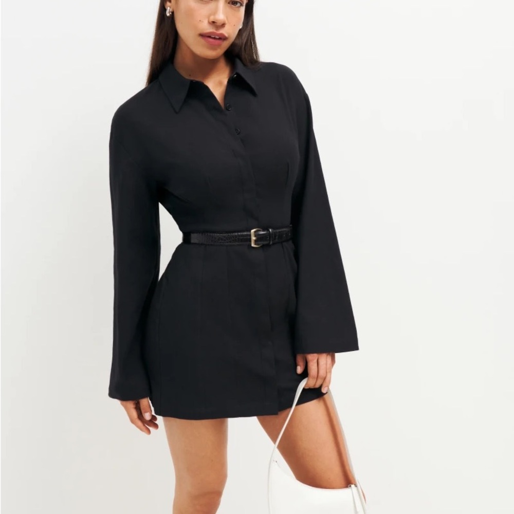 Reformation Rana Long Sleeve Mini Dress - Sz. 0